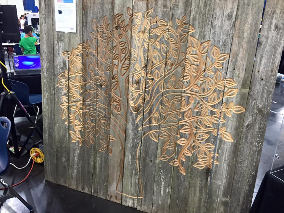 Carved Cedar Fence