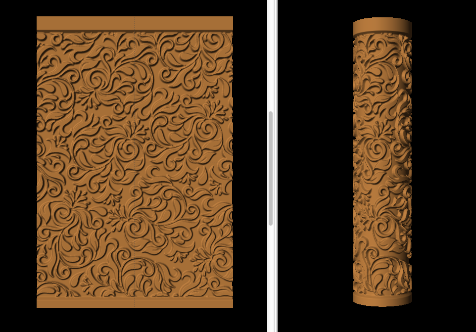 floral emboss roller