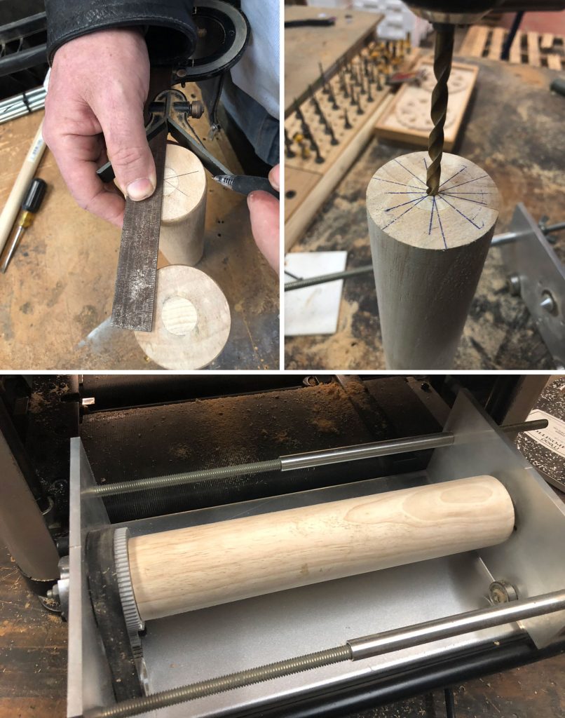 Installing blanks into the rotary jig