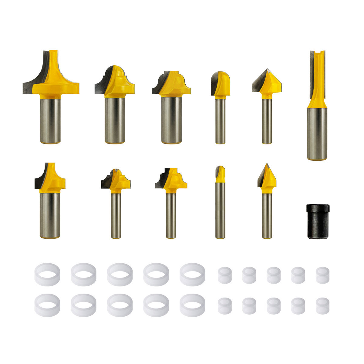 Router discount bit designs